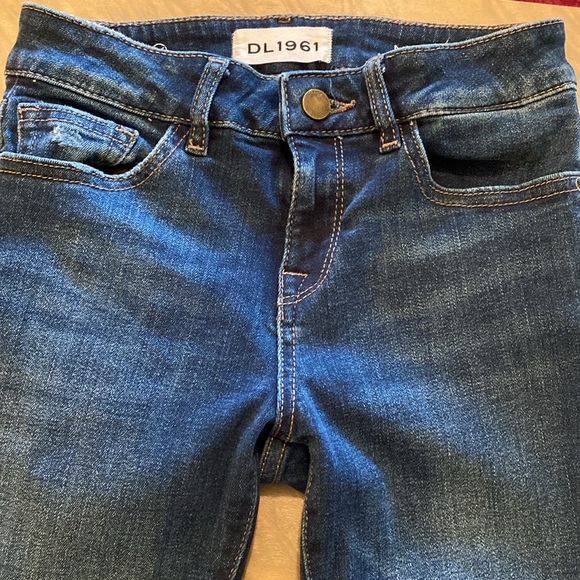 DL 1961 Margaux Instasculpt Ankle Skinny Frayed/Harlow Wash - Picture 2 of 9